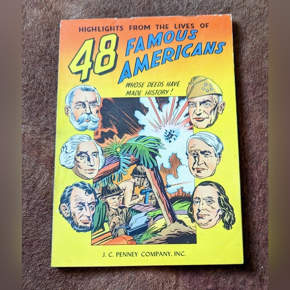 Vintage 1947 48 Famous Americans From JCPENNEY Comic Book - Picture 1 of 14